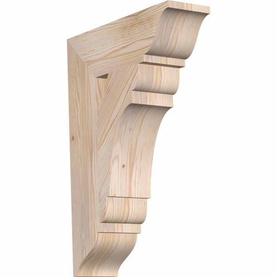 Ekena Millwork 5 1/2"W x 20"D x 28"H Olympic Traditional Smooth Bracket, Douglas Fir