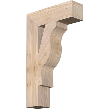 Ekena Millwork 5 1/2"W x 20"D x 32"H Funston Block Smooth Bracket, Douglas Fir