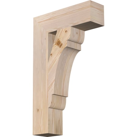 Ekena Millwork 5 1/2"W x 20"D x 32"H Olympic Block Smooth Bracket, Douglas Fir