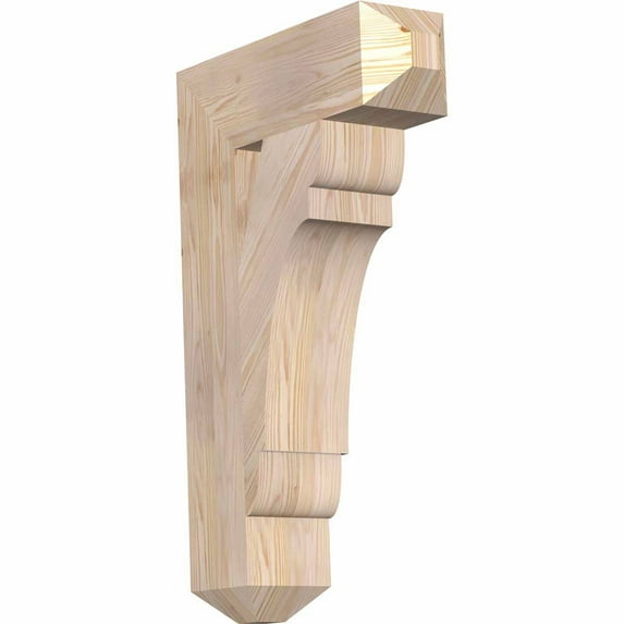 Ekena Millwork 5 1/2"W x 20"D x 32"H Olympic Craftsman Smooth Bracket, Douglas Fir
