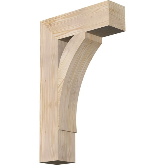 Ekena Millwork 5 1/2"W x 20"D x 32"H Thorton Block Smooth Bracket, Douglas Fir