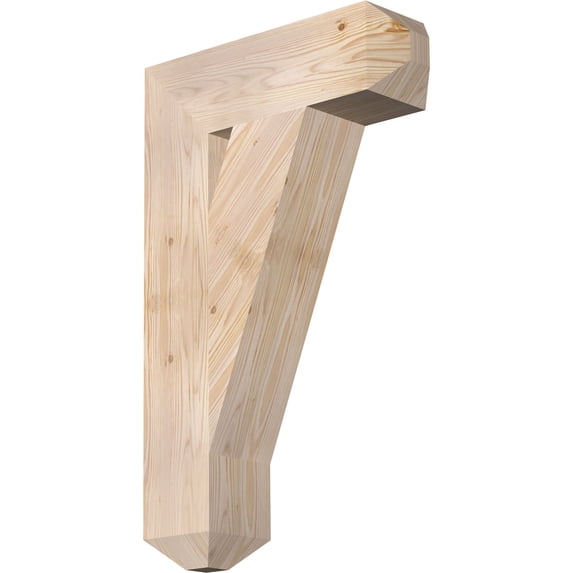 Ekena Millwork 5 1/2"W x 20"D x 32"H Traditional Craftsman Smooth Bracket, Douglas Fir