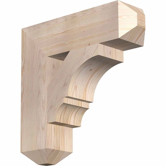 Ekena Millwork 5 1/2"W x 22"D x 22"H Balboa Craftsman Smooth Bracket, Douglas Fir