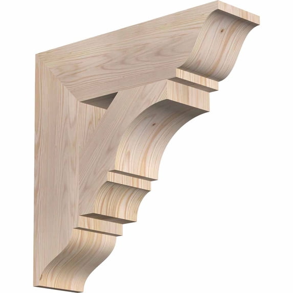 Ekena Millwork 5 1/2"W x 22"D x 22"H Balboa Traditional Smooth Bracket, Douglas Fir