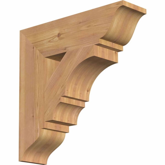 Ekena Millwork 5 1/2"W x 22"D x 22"H Balboa Traditional Smooth Bracket, Western Red Cedar