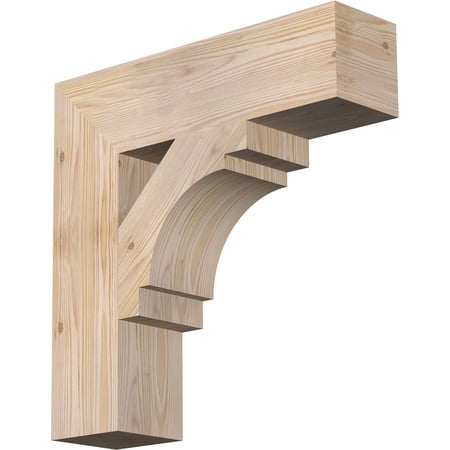 Ekena Millwork 5 1/2"W x 22"D x 22"H Merced Block Smooth Bracket, Douglas Fir