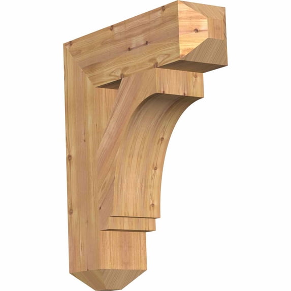 Ekena Millwork 5 1/2"W x 22"D x 26"H Imperial Craftsman Smooth Bracket, Western Red Cedar