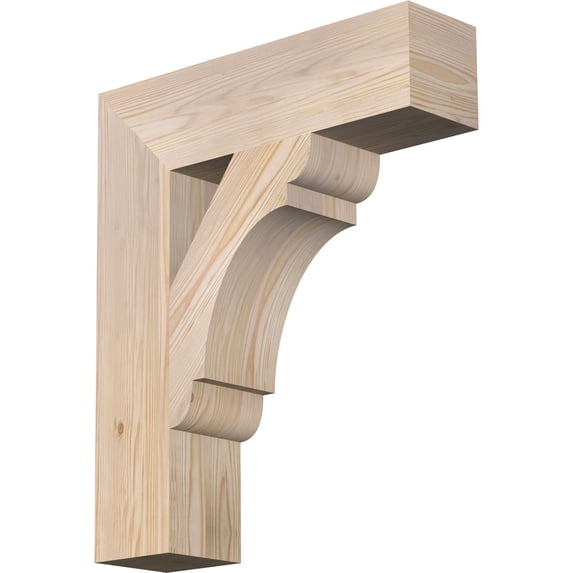 Ekena Millwork 5 1/2"W x 22"D x 26"H Olympic Block Smooth Bracket, Douglas Fir
