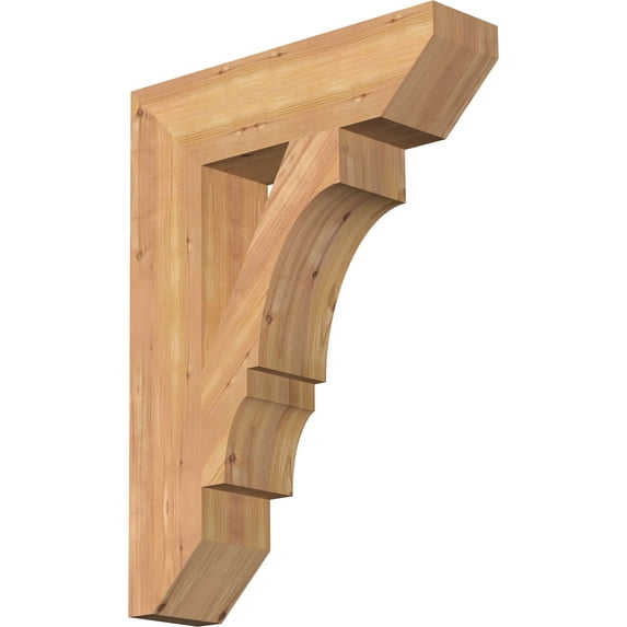 Ekena Millwork 5 1/2"W x 22"D x 30"H Balboa Slat Smooth Bracket, Western Red Cedar