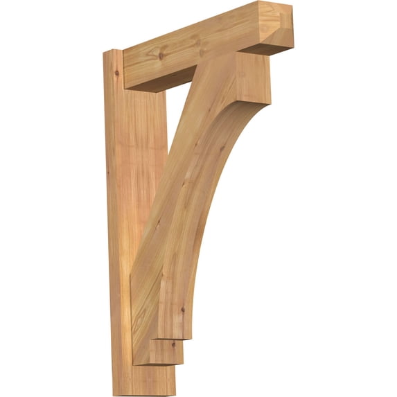 Ekena Millwork 5 1/2"W x 22"D x 30"H Imperial Smooth Craftsman Outlooker, Western Red Cedar
