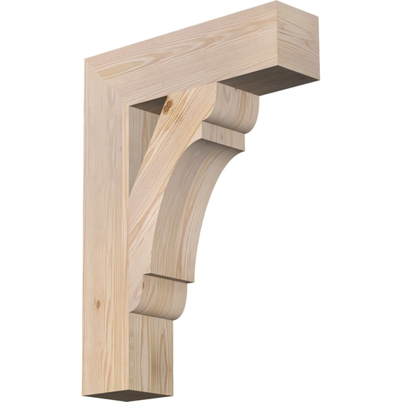 Ekena Millwork 5 1/2"W x 22"D x 30"H Olympic Block Smooth Bracket, Douglas Fir