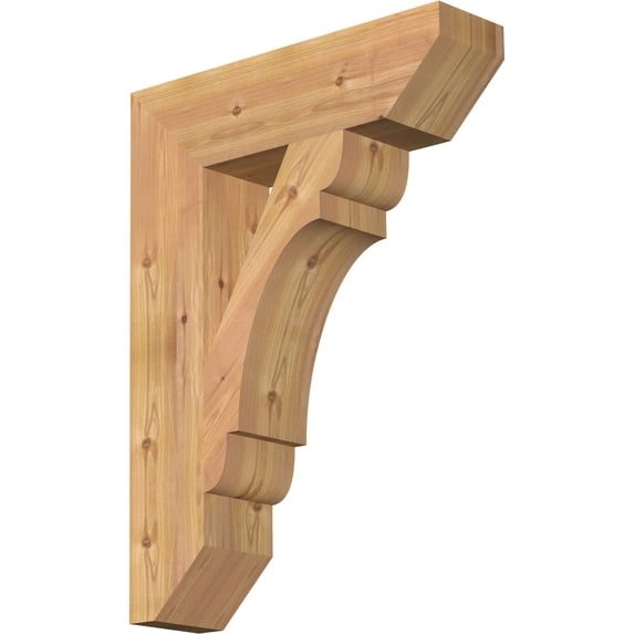 Ekena Millwork 5 1/2"W x 22"D x 30"H Olympic Slat Smooth Bracket, Western Red Cedar