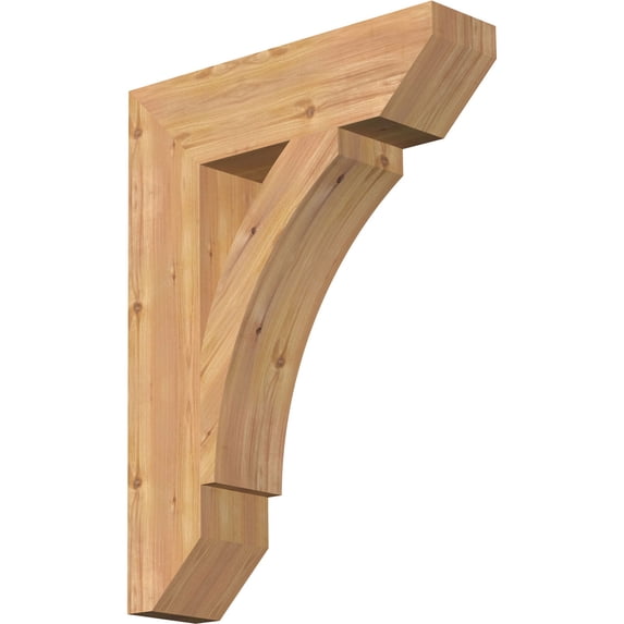 Ekena Millwork 5 1/2"W x 22"D x 30"H Thorton Slat Smooth Bracket, Western Red Cedar