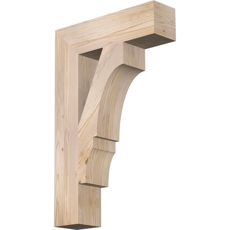 Ekena Millwork 5 1/2"W x 22"D x 34"H Balboa Block Smooth Bracket, Douglas Fir