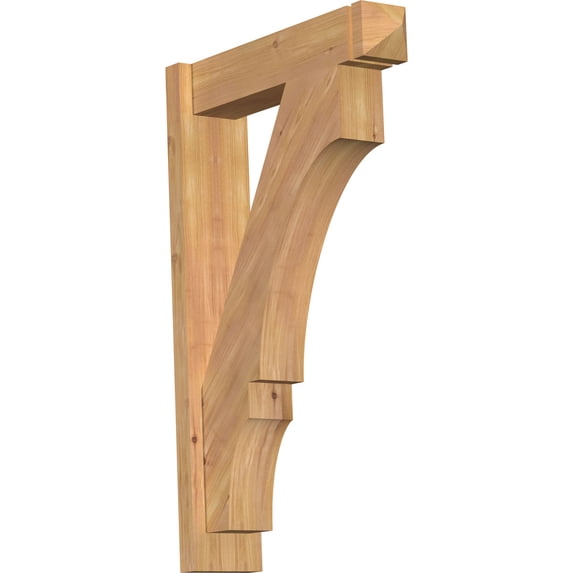 Ekena Millwork 5 1/2"W x 22"D x 34"H Balboa Smooth Arts and Crafts Outlooker, Western Red Cedar