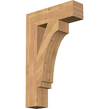 Ekena Millwork 5 1/2"W x 22"D x 34"H Imperial Block Smooth Bracket, Western Red Cedar