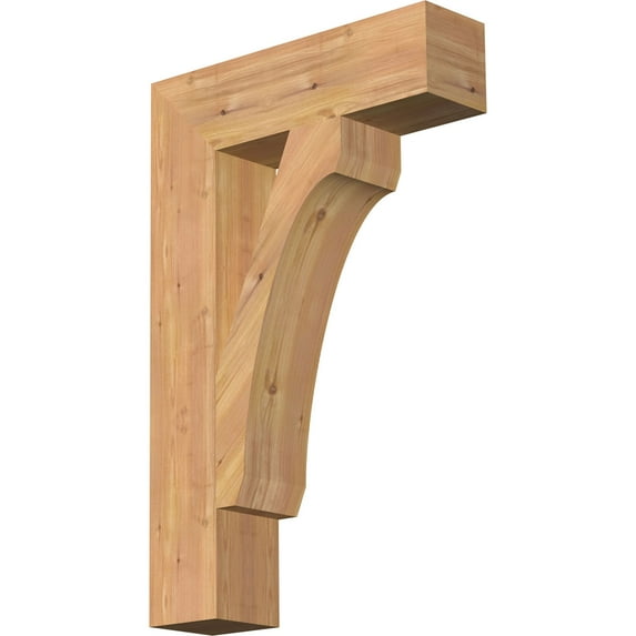 Ekena Millwork 5 1/2"W x 22"D x 34"H Legacy Block Smooth Bracket, Western Red Cedar
