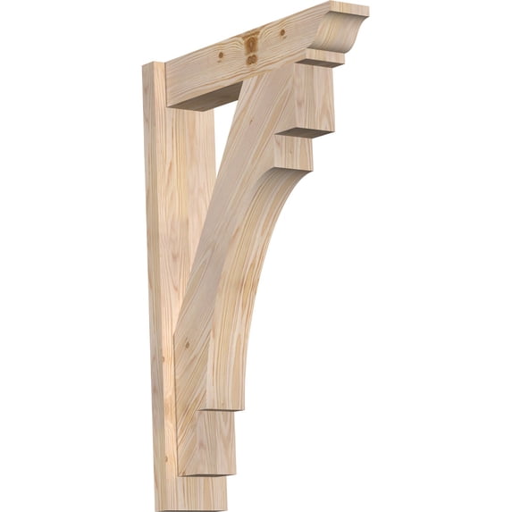 Ekena Millwork 5 1/2"W x 22"D x 34"H Merced Smooth Traditional Outlooker, Douglas Fir
