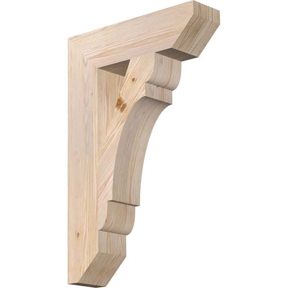 Ekena Millwork 5 1/2"W x 22"D x 34"H Olympic Slat Smooth Bracket, Douglas Fir