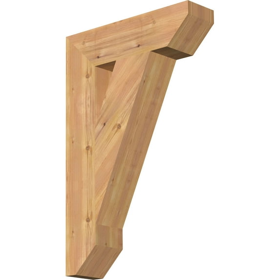 Ekena Millwork 5 1/2"W x 22"D x 34"H Traditional Slat Smooth Bracket, Western Red Cedar