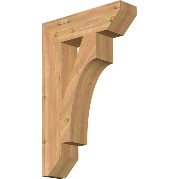 Ekena Millwork 5 1/2"W x 22"D x 34"H Westlake Slat Smooth Bracket, Western Red Cedar