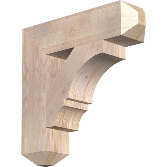 Ekena Millwork 5 1/2"W x 24"D x 24"H Balboa Craftsman Smooth Bracket, Douglas Fir