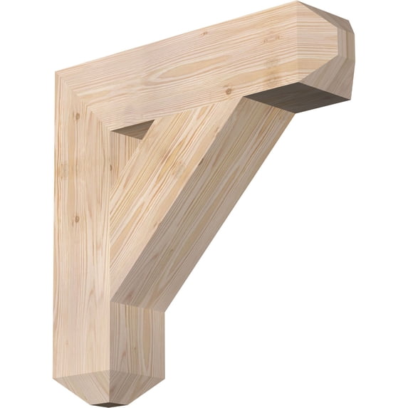 Ekena Millwork 5 1/2"W x 24"D x 24"H Traditional Craftsman Smooth Bracket, Douglas Fir