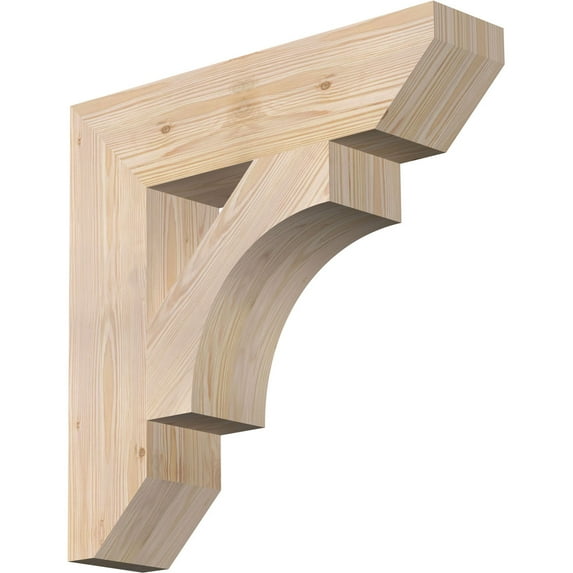 Ekena Millwork 5 1/2"W x 24"D x 24"H Westlake Slat Smooth Bracket, Douglas Fir