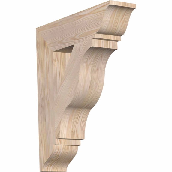 Ekena Millwork 5 1/2"W x 24"D x 28"H Funston Traditional Smooth Bracket, Douglas Fir