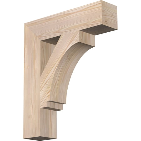 Ekena Millwork 5 1/2"W x 24"D x 28"H Imperial Block Smooth Bracket, Douglas Fir