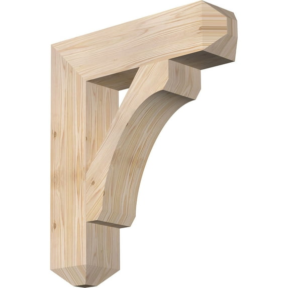 Ekena Millwork 5 1/2"W x 24"D x 28"H Legacy Craftsman Smooth Bracket, Douglas Fir