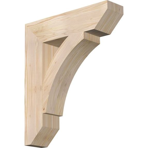 Ekena Millwork 5 1/2"W x 24"D x 28"H Thorton Slat Smooth Bracket, Douglas Fir