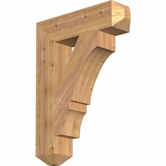 Ekena Millwork 5 1/2"W x 24"D x 32"H Balboa Craftsman Smooth Bracket, Western Red Cedar