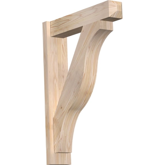 Ekena Millwork 5 1/2"W x 24"D x 32"H Funston Smooth Craftsman Outlooker, Douglas Fir