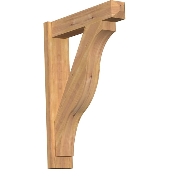 Ekena Millwork 5 1/2"W x 24"D x 32"H Funston Smooth Craftsman Outlooker, Western Red Cedar