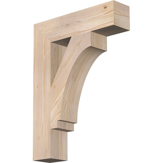 Ekena Millwork 5 1/2"W x 24"D x 32"H Imperial Block Smooth Bracket, Douglas Fir