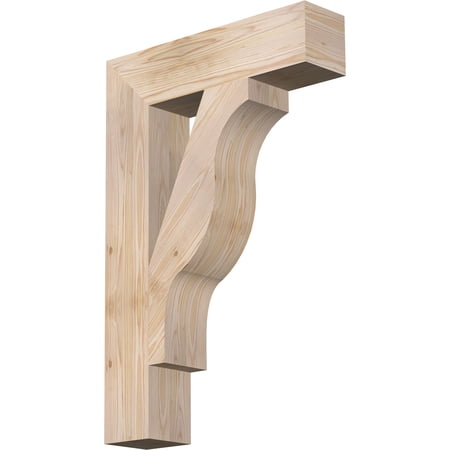 Ekena Millwork 5 1/2"W x 24"D x 36"H Funston Block Smooth Bracket, Douglas Fir
