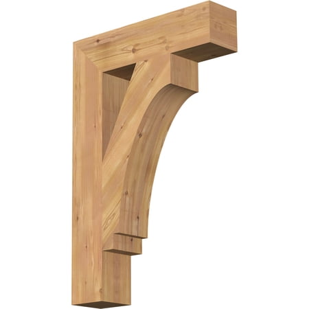 Ekena Millwork 5 1/2"W x 24"D x 36"H Imperial Block Smooth Bracket, Western Red Cedar