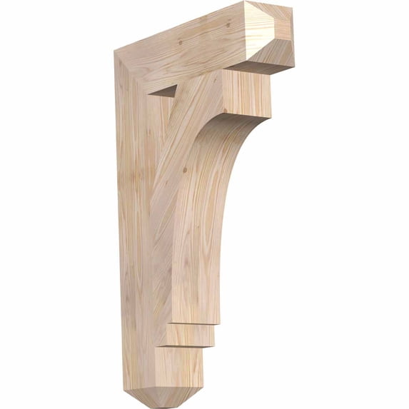 Ekena Millwork 5 1/2"W x 24"D x 36"H Imperial Craftsman Smooth Bracket, Douglas Fir