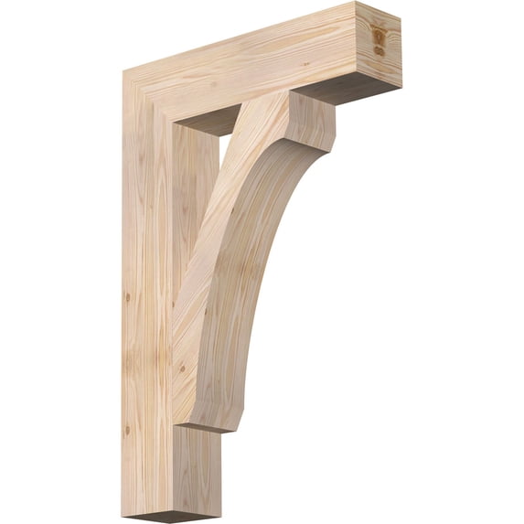 Ekena Millwork 5 1/2"W x 24"D x 36"H Legacy Block Smooth Bracket, Douglas Fir