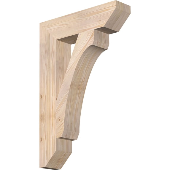 Ekena Millwork 5 1/2"W x 24"D x 36"H Legacy Slat Smooth Bracket, Douglas Fir