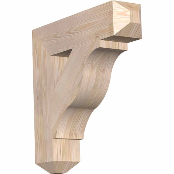 Ekena Millwork 5 1/2"W x 26"D x 26"H Funston Craftsman Smooth Bracket, Douglas Fir