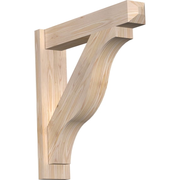 Ekena Millwork 5 1/2"W x 26"D x 26"H Funston Smooth Craftsman Outlooker, Douglas Fir