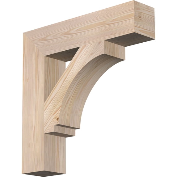 Ekena Millwork 5 1/2"W x 26"D x 26"H Imperial Block Smooth Bracket, Douglas Fir
