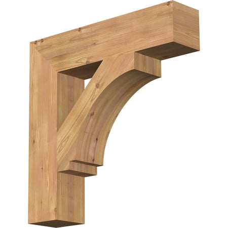 Ekena Millwork 5 1/2"W x 26"D x 26"H Imperial Block Smooth Bracket, Western Red Cedar