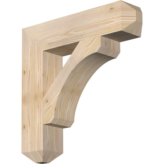 Ekena Millwork 5 1/2"W x 26"D x 26"H Legacy Craftsman Smooth Bracket, Douglas Fir