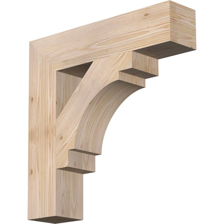 Ekena Millwork 5 1/2"W x 26"D x 26"H Merced Block Smooth Bracket, Douglas Fir