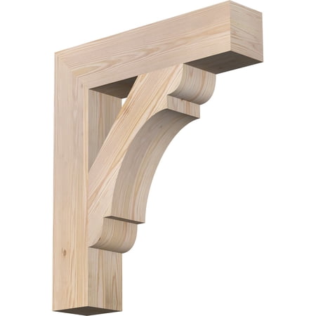 Ekena Millwork 5 1/2"W x 26"D x 30"H Olympic Block Smooth Bracket, Douglas Fir
