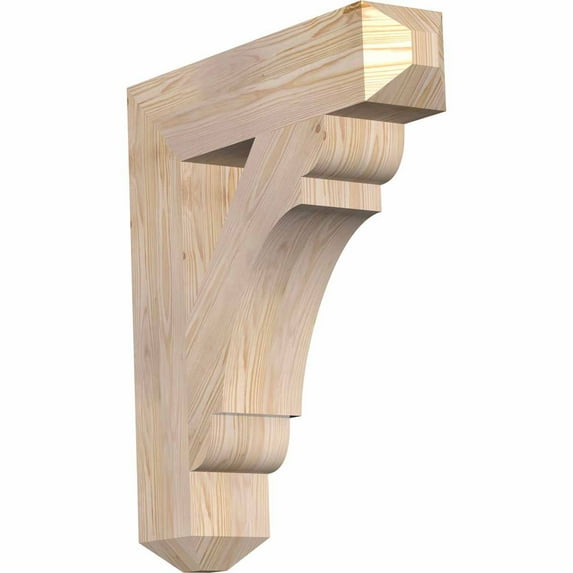 Ekena Millwork 5 1/2"W x 26"D x 30"H Olympic Craftsman Smooth Bracket, Douglas Fir