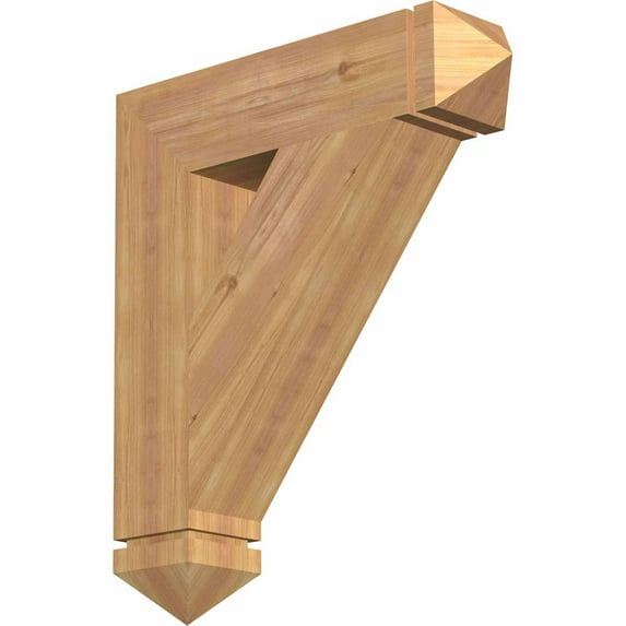 Ekena Millwork 5 1/2"W x 26"D x 30"H Traditional Arts & Crafts Smooth Bracket, Western Red Cedar